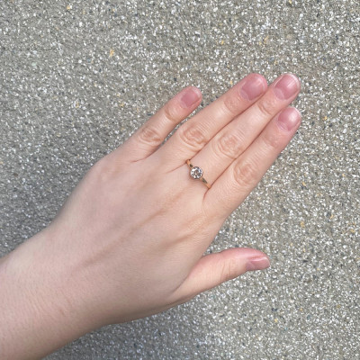 SOLD - Gold Austro-Hungarian ring with a 0.75 ct diamond