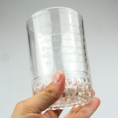 Číše s broušeným dekorem