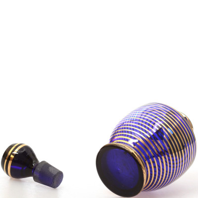 Cobalt glass vanity set