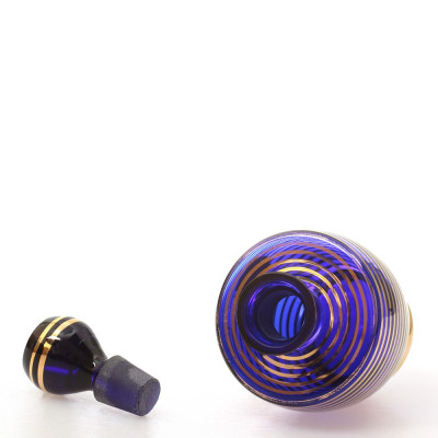 Cobalt glass vanity set