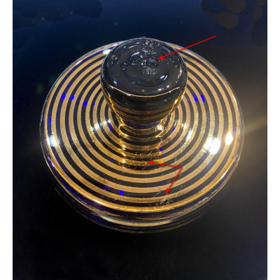 Cobalt glass vanity set