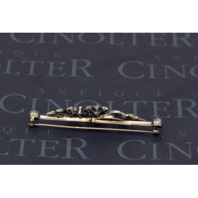 PRODÁNO - Rakousko-uherská brož s diamanty - 1,58 ct