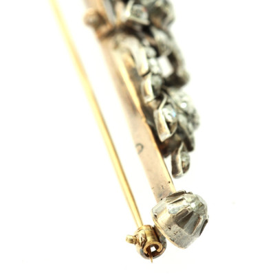 PRODÁNO - Rakousko-uherská brož s diamanty - 1,58 ct