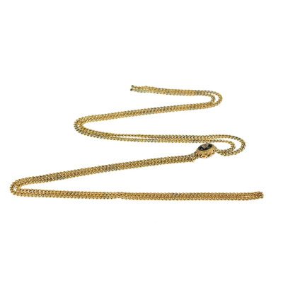 Long gold curb chain with a slider – 114 cm