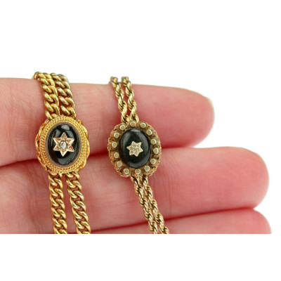 Long gold curb chain with a slider – 114 cm