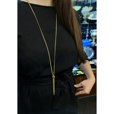 Zlatý řetízek s jezdcem - 114 cm