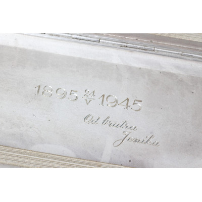 Silver Czechoslovak cigarette case