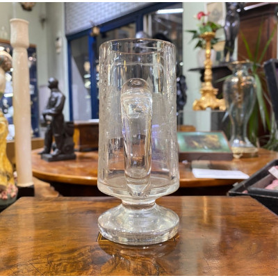 Skleněný půllitřík s rytinou Hradčan