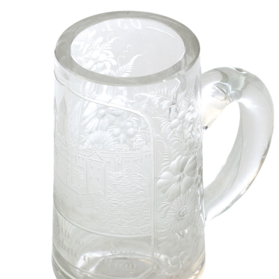 Skleněný půllitřík s rytinou Hradčan