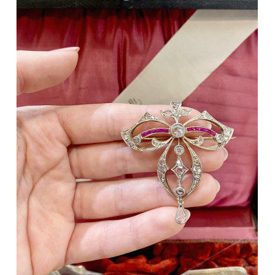 Belle Époque rakousko-uherská brož / přívěsek