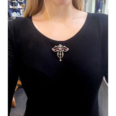 Belle Époque rakousko-uherská brož / přívěsek