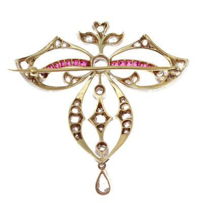 Belle Époque rakousko-uherská brož / přívěsek