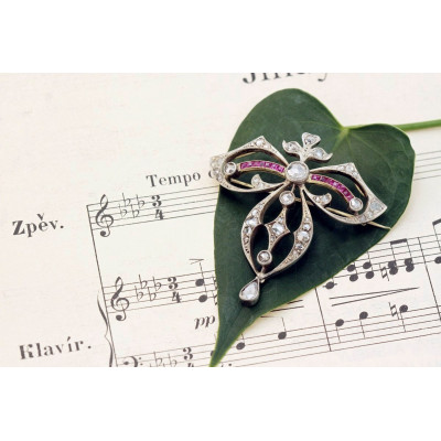 Belle Époque rakousko-uherská brož / přívěsek