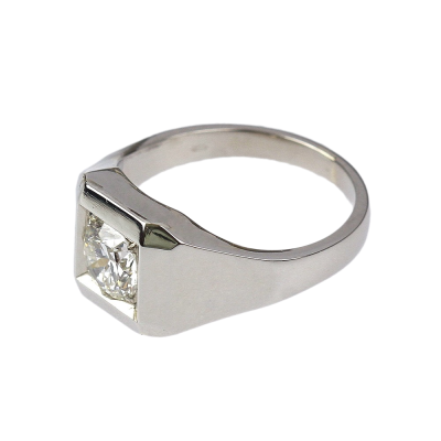 Zlatý prsten s briliantem 0,85 ct