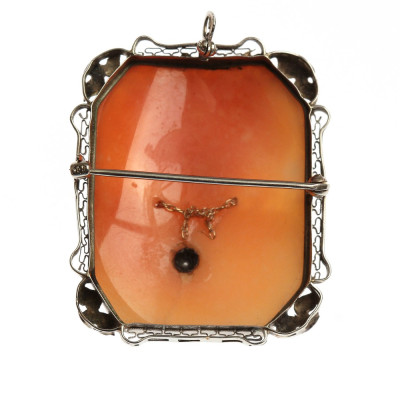 Brooch/pendant cameo habille