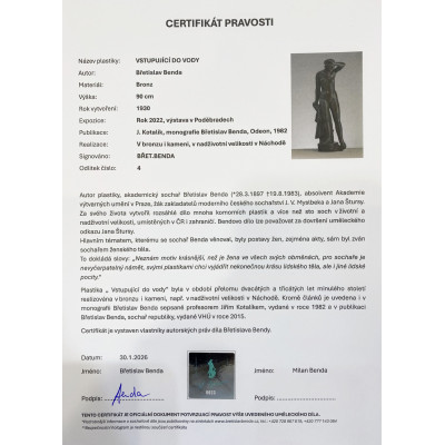 Vstupující do vody (90 cm) - Břetislav Benda