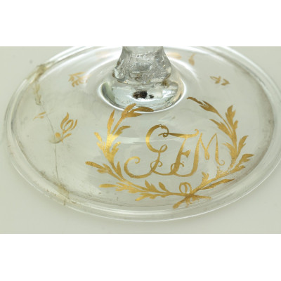 Skleněný pohár s víkem - konec 18. století