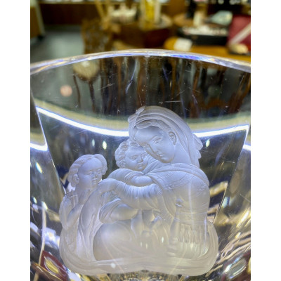 Skleněný pohár s madonou - počátek 20. století