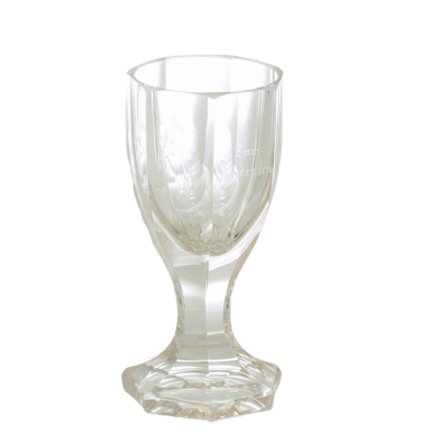 Skleněný pohár s madonou - počátek 20. století