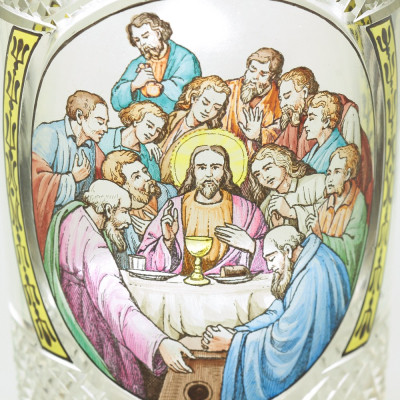 Glass with religious theme - historicism