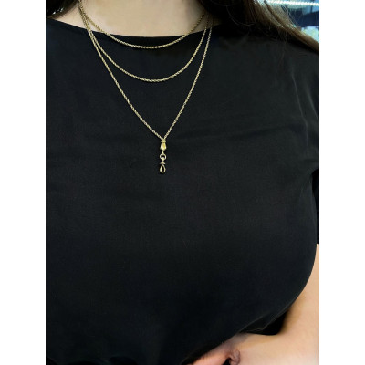 Dlouhý zlatý šatlén s jezdcem - 154 cm