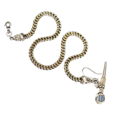 Pocket watch chain with key