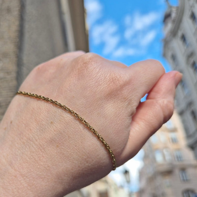 Gold chain bracelet - 21,5 cm