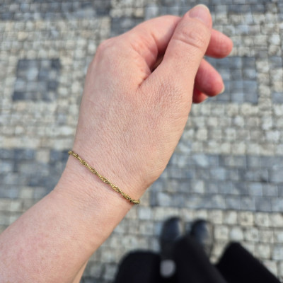 Gold chain bracelet - 21,5 cm