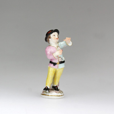 Porcelánová soška - Hráč v karty, Edmé Samson