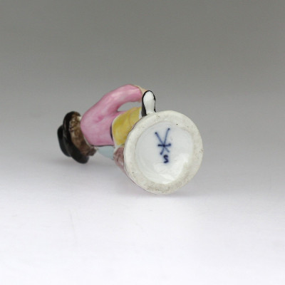 Porcelánová soška - Hráč v karty, Edmé Samson