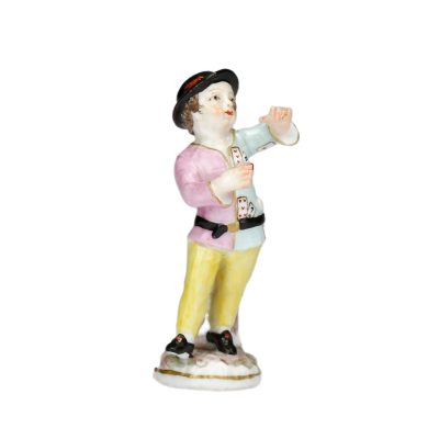 Porcelain figurine - Card player, Edmé Samson