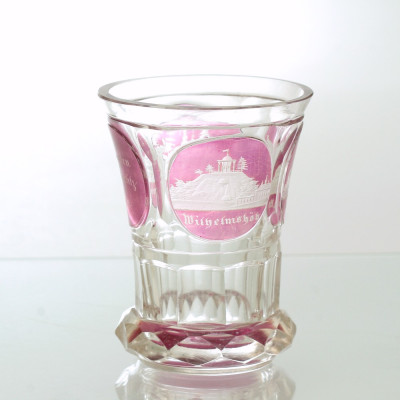 Upomínkový lázeňský pohárek - Teplice, rok 1840