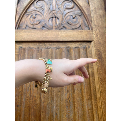 Zlatý žebrák s 18 přívěsky - 18,5 cm