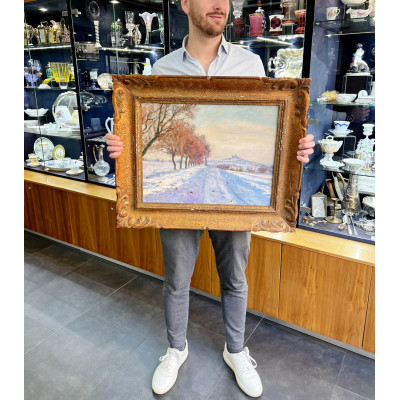 SOLD - František Kaván - Trosky in Winter