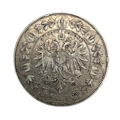 Stříbrná mince - 5 koruna František Josef I., 1900 BZ