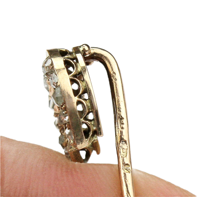 Austro-Hungarian stick pin with diamonds - Horseshoe