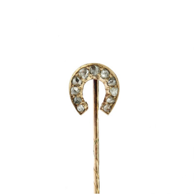 Rakousko-uherská jehlice s diamanty - Podkova