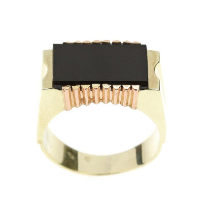 Pánský prsten s onyxem