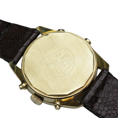 Gold wrist watch - Heuer Carrera Golden Hours