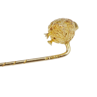 Austro-Hungarian gold pin with partridge