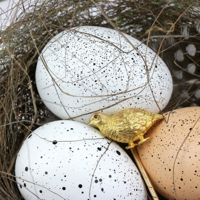 Austro-Hungarian gold pin with partridge