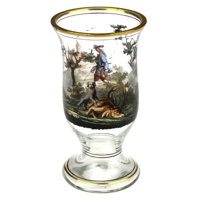 Sklenice s loveckým motivem - Julius Mühlhaus & Co.