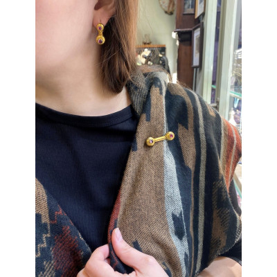 Zlatá brož s ametysty - 3. čtvrtina 19. století