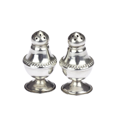 Small sterling silver salt and pepper
