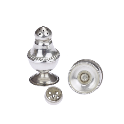 Jednoosobní stříbrná slánka a pepřenka