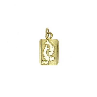 Gold pendant with zodiac sign - Pisces