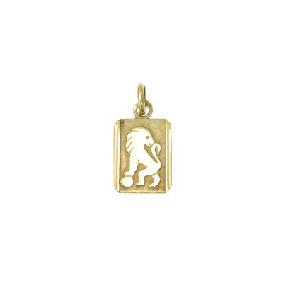 Gold pendant with zodiac sign - Leo