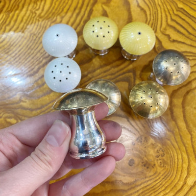 Stříbrná slánka s pepřenkou - Dánsko, pol. 20. století