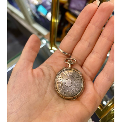 Secesní kapesní hodinky ze stříbra