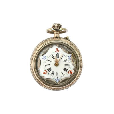 Art Nouveau pocket watch made of silver